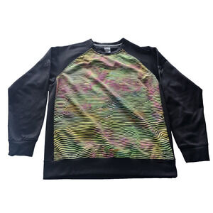 Adidas Crewneck Sweatshirt Rainbow tie-dye zebra stripe US Unisex Measured